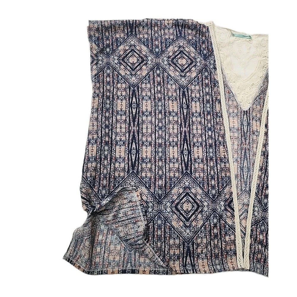 Maurices Womens Geometric patchwork kimono size S / M Small Medium - Picture 5 of 10